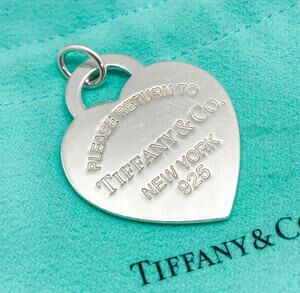 Tiffany & Co. Return to Tiffany Jumbo XL Sterling Silver Heart Pendant W/ Pouch